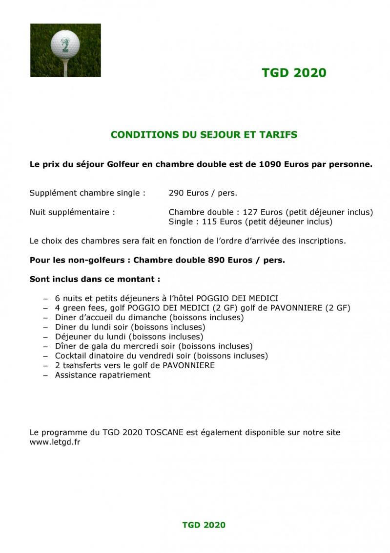 Conditions et tarifs